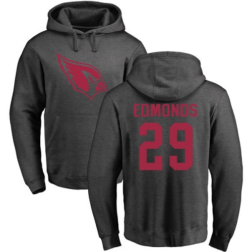 Arizona Cardinals Men Ash Chase Edmonds One Color NFL Football #29 Pullover Hoodie Sweatshirts